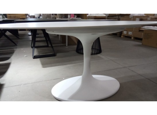 Стол AVOLA 180 MATT WHITE MARBLE SOLID CERAMIC / WHITE в Каменске-Уральском