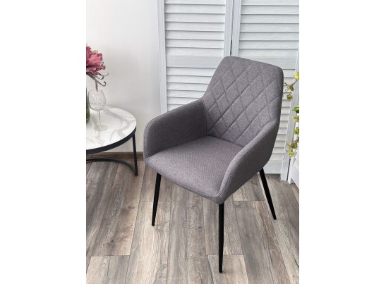 Стул NOVARA Barrel-97 Антрацит, ткань / черный каркас / Товарный знак DISAUR в Каменске-Уральском