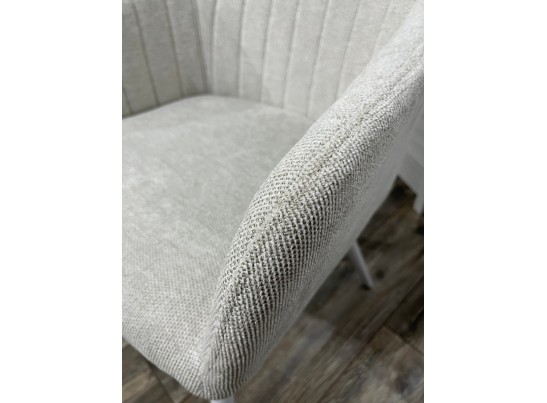 Стул BRANDY WZ2042-18 белая галька, фактурный велюр/ белый каркас в Каменске-Уральском