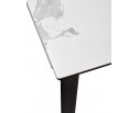 Стол CREMONA 160 HIGH GLOSS STATUARIO Белый мрамор глянцевый, керамика/ черный каркас в Каменске-Уральском