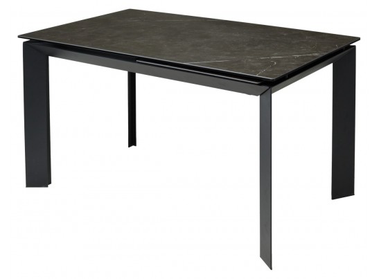 Стол CREMONA 140 KL-116 Черный мрамор матовый, итальянская керамика/ черный каркас, ®DISAUR в Каменске-Уральском