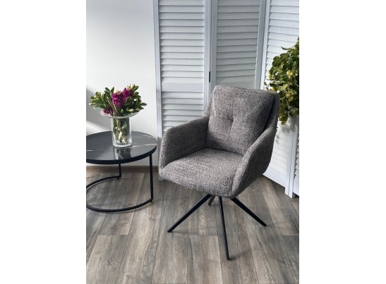 Стул MEADOW 360 град. поворот. Темно-серый XD841-16, букле / черный каркас, ®DISAUR в Каменске-Уральском