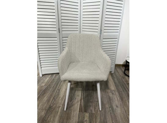 Стул BRANDY WZ2042-18 белая галька, фактурный велюр/ белый каркас в Каменске-Уральском