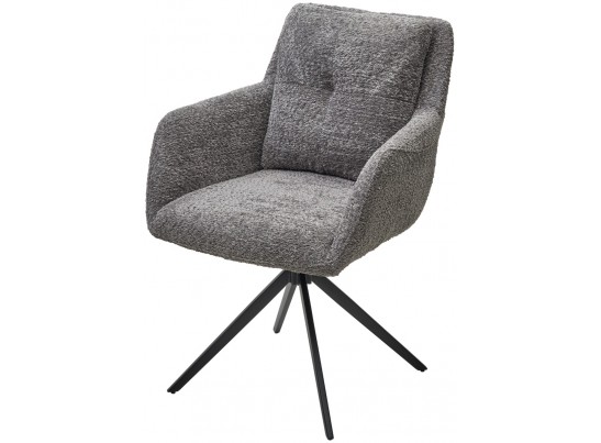 Стул MEADOW 360 град. поворот. Темно-серый XD841-16, букле / черный каркас, ®DISAUR в Каменске-Уральском