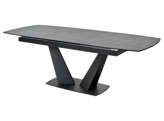 Стол ACUTO2 170 DARK CEMENT Тёмно-серый мрамор матовый, керамика/ черный каркас NEW! в Каменске-Уральском