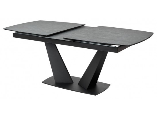 Стол ACUTO2 170 DARK CEMENT Тёмно-серый мрамор матовый, керамика/ черный каркас NEW! в Каменске-Уральском