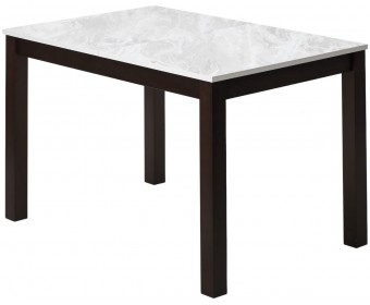 Стол TME-6931 MBH SWEDEN белый мрамор / BB темный орех M-City
