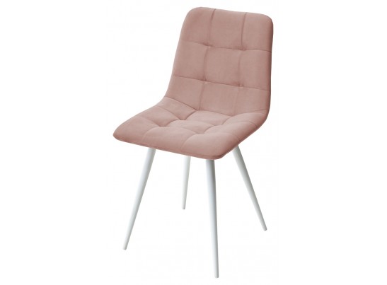 Стул CHILLI-Q розовый #15, велюр / белый каркас в Каменске-Уральском
