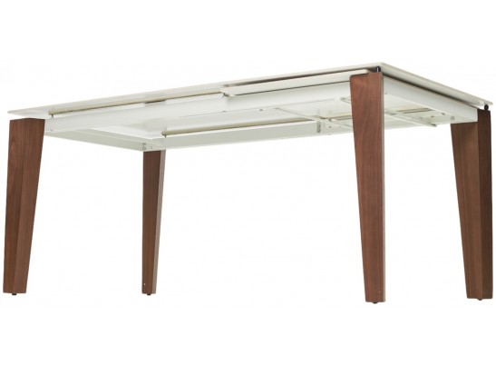 Стол ESMIR 160 GLOSS LUXURY PANDORA SOLID CERAMIC/орех, ®DISAUR