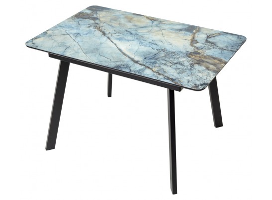 Стол АРУБА 140 нераздвижной МАГЕЛЛАН, стекло/ ЧЕРНЫЙ каркас в Каменске-Уральском