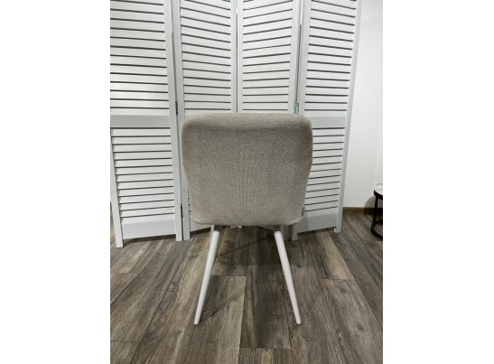 Стул BRANDY WZ2042-18 белая галька, фактурный велюр/ белый каркас в Каменске-Уральском