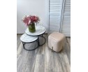 Пуф для гостиной ARES BLUVEL-40 BEIGE / GOLD в Каменске-Уральском