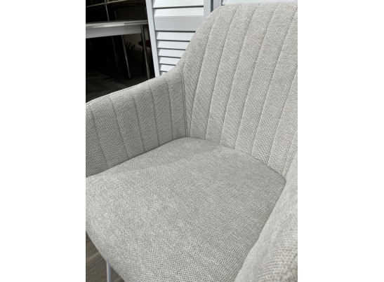 Стул BRANDY WZ2042-18 белая галька, фактурный велюр/ белый каркас в Каменске-Уральском