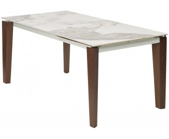 Стол ESMIR 160 GLOSS LUXURY PANDORA SOLID CERAMIC/орех, ®DISAUR