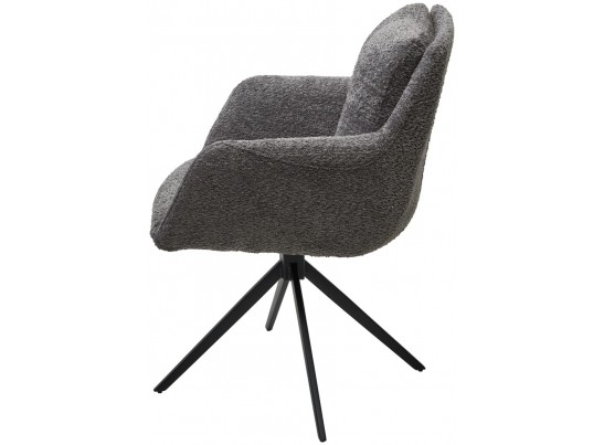 Стул MEADOW 360 град. поворот. Темно-серый XD841-16, букле / черный каркас, ®DISAUR в Каменске-Уральском