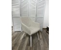 Стул BRANDY WZ2042-18 белая галька, фактурный велюр/ белый каркас в Каменске-Уральском