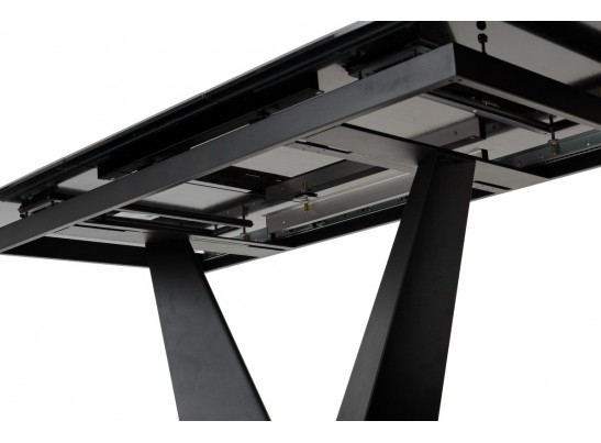 Стол ACUTO2 170 DARK CEMENT Тёмно-серый мрамор матовый, керамика/ черный каркас NEW! в Каменске-Уральском