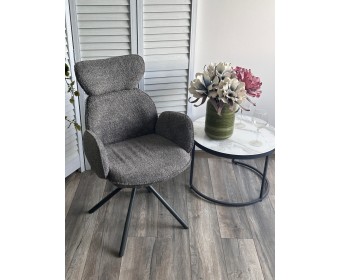 Стул VARDY 360 град.поворот. Темно-серый букле XD841-16 / Серый, ®DISAUR