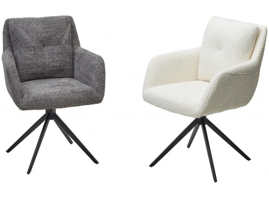 Стул MEADOW 360 град. поворот. Темно-серый XD841-16, букле / черный каркас, ®DISAUR в Каменске-Уральском