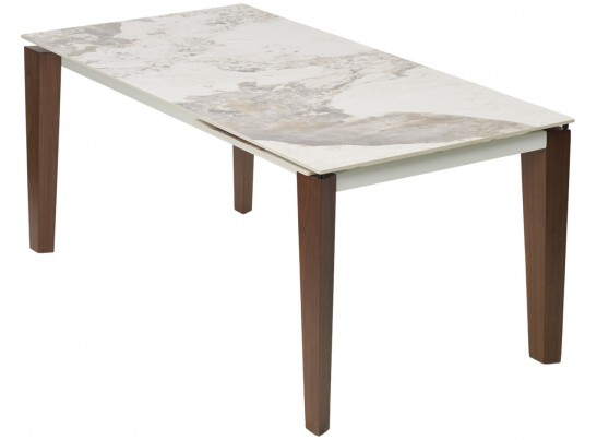Стол ESMIR 160 GLOSS LUXURY PANDORA SOLID CERAMIC/орех, ®DISAUR