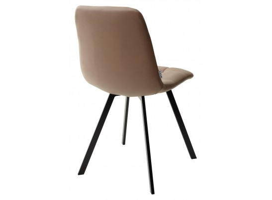 Стул CHILLI SQUARE HK017-31 серо-коричневый, PU / черный каркас в Каменске-Уральском