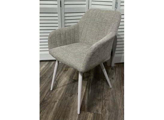 Стул BRANDY WZ2042-19 галечный серый фактурный велюр/ белый каркас в Каменске-Уральском