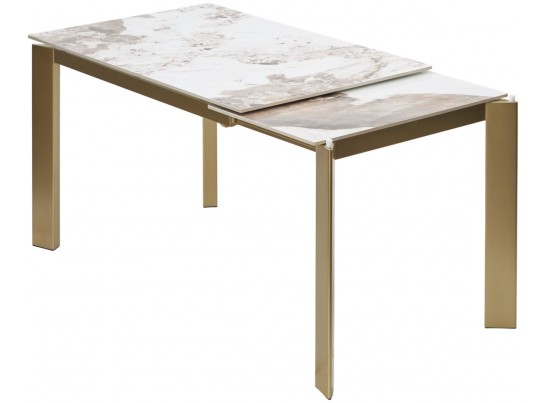 Стол CORNER 120 GLOSS LUXURY PANDORA SOLID CERAMIC / шампань, ®DISAUR