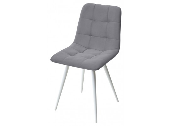 Стул CHILLI-Q серый #27, велюр / белый каркас в Каменске-Уральском