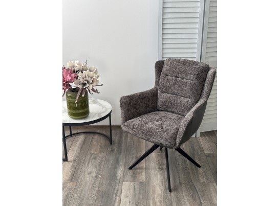 Стул GARLAND 360 град. поворот. HAGA-16 Серый, ткань/ GINO-457 Серый, ткань/ Черный, ®DISAUR