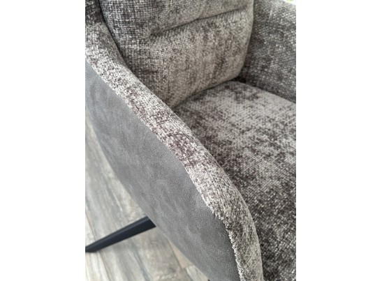 Стул GARLAND 360 град. поворот. HAGA-16 Серый, ткань/ GINO-457 Серый, ткань/ Черный, ®DISAUR