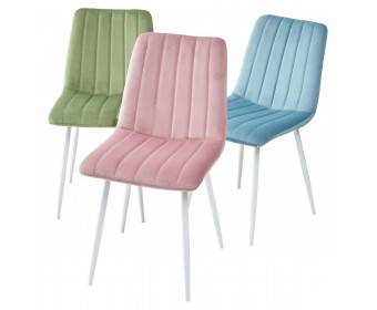 Стул DUBLIN G108-38 винный, велюр / белый каркас 