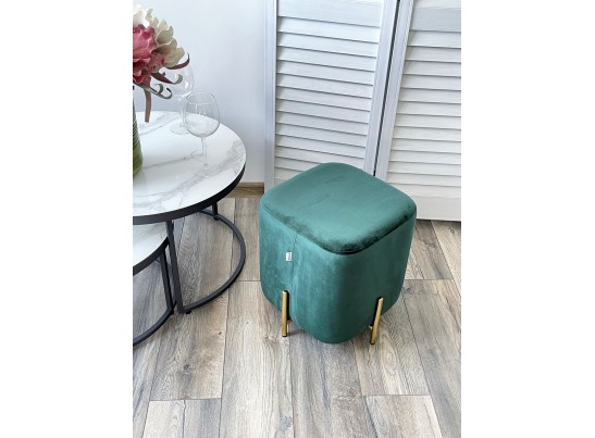 Пуф для гостиной ARES BLUVEL-78 GREEN / GOLD в Каменске-Уральском