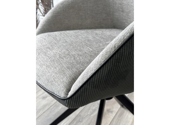 Стул TORNADO 360 град. Серый Brego-07, ткань/ темно-серый Modern-454, велюр/ черный каркас, DISAUR в Каменске-Уральском