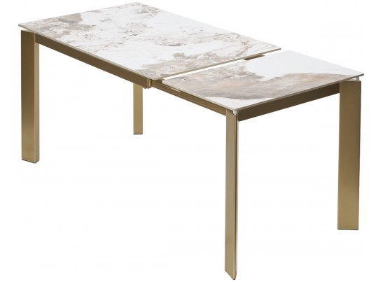 Стол CORNER 120 GLOSS LUXURY PANDORA SOLID CERAMIC / шампань, ®DISAUR