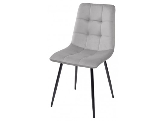 Стул BARI UF910-02 LIGHT GREY, велюр / черный каркас в Каменске-Уральском