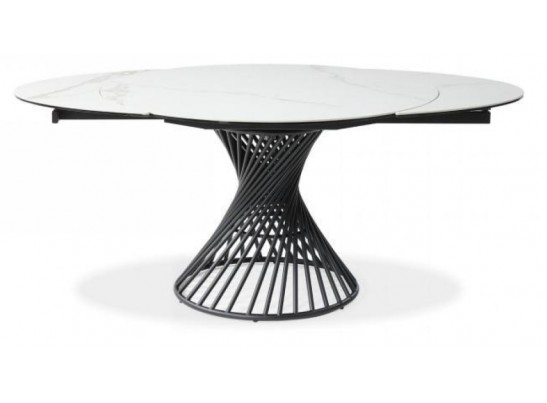 Стол BUENO 120 GLOSS GOLDEN JADE SOLID CERAMIC / BLACK, ®DISAUR в Каменске-Уральском