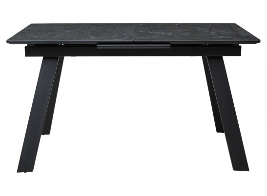Стол Морис 140 Темно-серый мрамор матовый, керамика / черный каркас в Каменске-Уральском