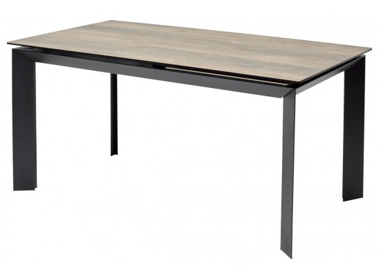 Стол CREMONA 160 KL-61 под дерево, итальянская керамика/ черный каркас в Каменске-Уральском