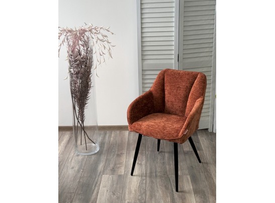Стул REFLET 3018-09 терракотовый, шенилл / черный каркас, ®DISAUR в Каменске-Уральском