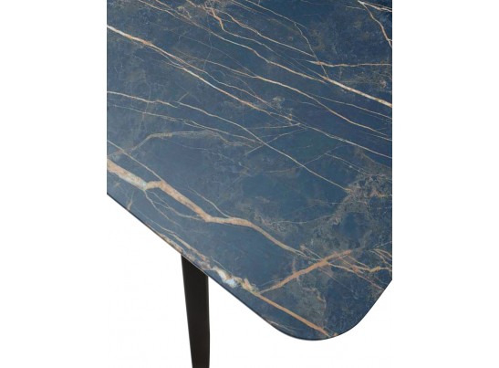 Стол АРУБА 140 нераздвижной МОНБЛАН, стекло/ ЧЕРНЫЙ каркас в Каменске-Уральском