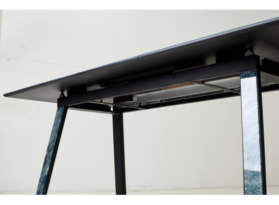 Стол Франк 200 АКВАМАРИН, стекло / АКВАМАРИН-ЧЕРНЫЙ в Каменске-Уральском