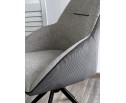 Стул TORNADO 360 град. Серый Brego-07, ткань/ темно-серый Modern-454, велюр/ черный каркас, DISAUR в Каменске-Уральском