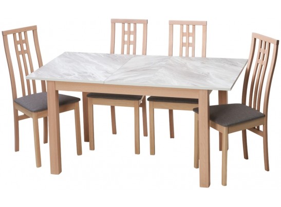 Стол TME-6931 MBH SWEDEN белый мрамор / MILKY WHITE M-City в Каменске-Уральском