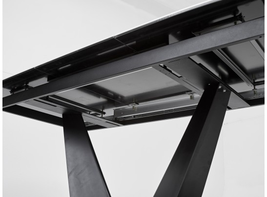 Стол ACUTO2 170 MATTE STATUARIO Белый мрамор матовый, керамика/ черный каркас в Каменске-Уральском