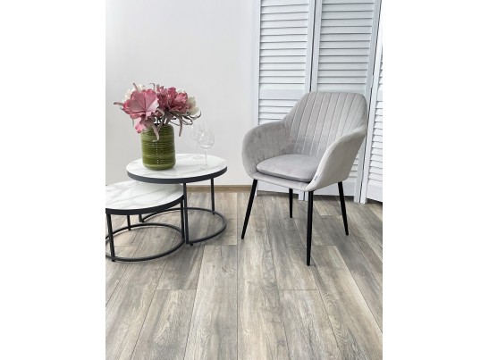 Стул ALABAMA BLUVEL-03 LIGHT GREY, велюр / черный каркас в Каменске-Уральском