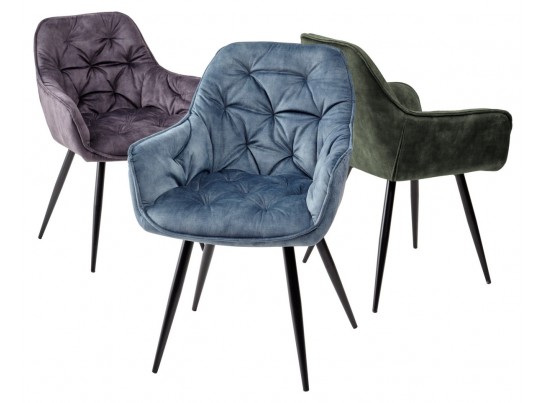 Стул MALTA 912-04 серо-зеленый, велюр/черный каркас в Каменске-Уральском