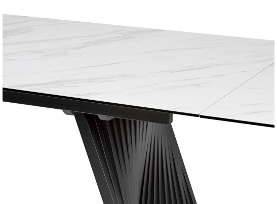 Стол IVAR 200 MARBLES KL-99 Белый мрамор, итальянская керамика, ®DISAUR в Каменске-Уральском