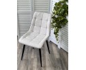 Стул CHIC HE622-20/ HE622-22 светло-серый, ткань/ черный каркас в Каменске-Уральском