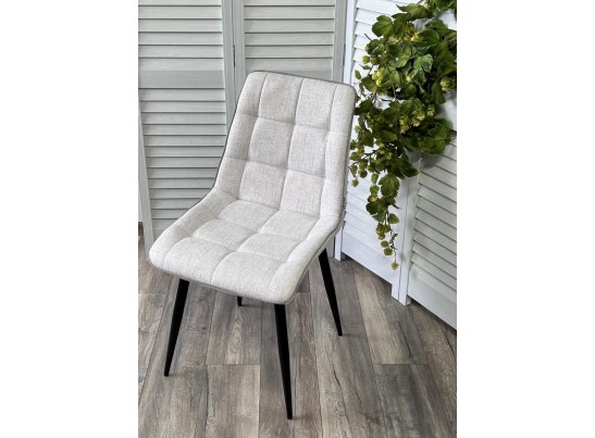 Стул CHIC HE622-20/ HE622-22 светло-серый, ткань/ черный каркас в Каменске-Уральском