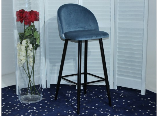 Барный стул MALIBU пудровый синий, велюр G108-56 в Каменске-Уральском